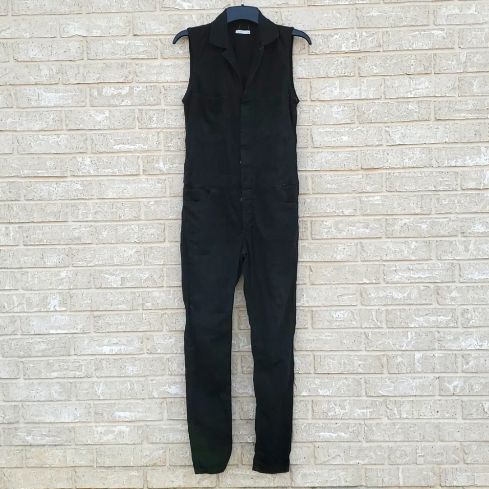 6397 Sleeveless Dark Dusty Black Jumpsuit and Rompers, Size Small, NWOT